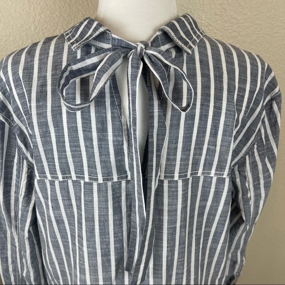 CASLON STRIPED POP OVER COTTON TUNIC SHIRT DRESS - Picture 5 of 9